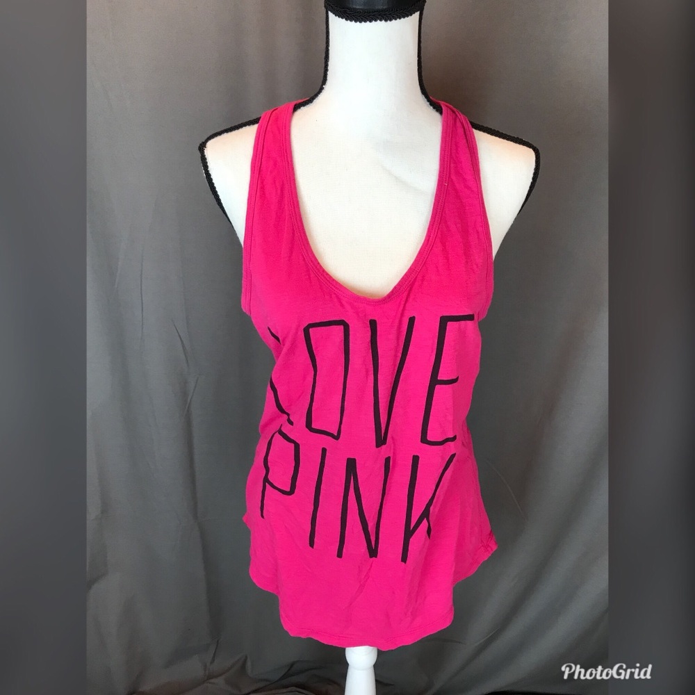 Pink Victoria Secret pink tank top size M